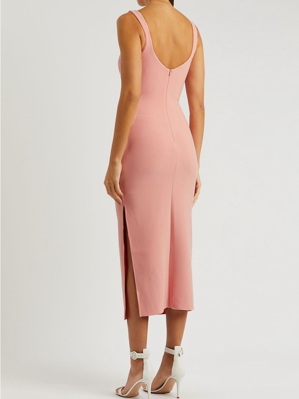 Bec & Bridge Twist-Front Cutout Midi Dress in Pink - Picture 3 of 10